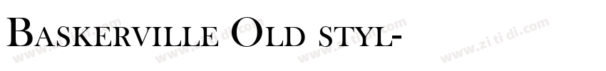 Baskerville Old styl字体转换 Baskerville Old styl字体转换